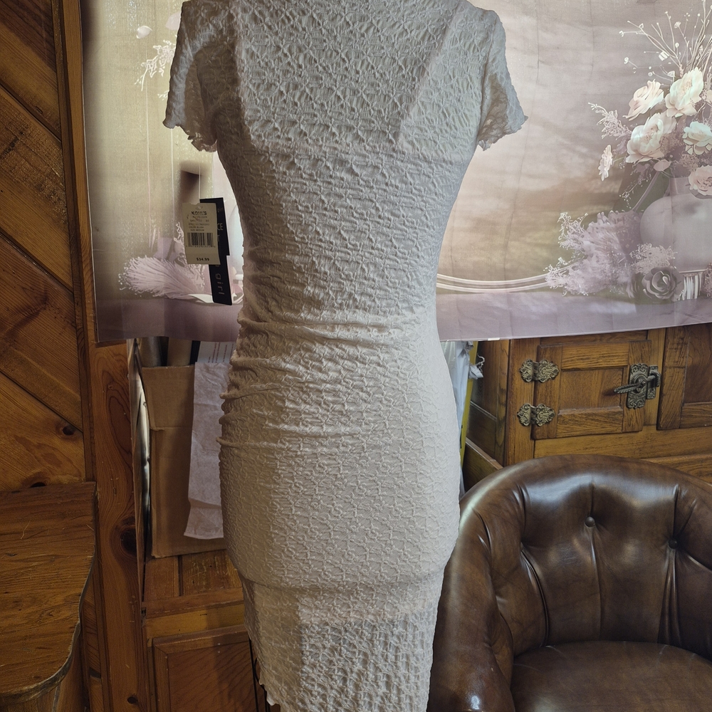 Madden Girl Cream Asymmetrical Dress - Picture 3 of 3
